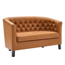 Jamal Upholstered Vinyl Loveseat