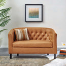Jamal Upholstered Vinyl Loveseat
