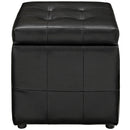 Oakleigh Storage Upholstered Vinyl Ottoman