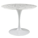 Angie 40" Round Artificial Marble Dining Table