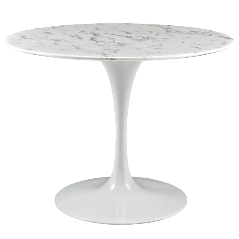 Angie 40" Round Artificial Marble Dining Table