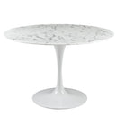 Angie 47" Round Artificial Marble Dining Table