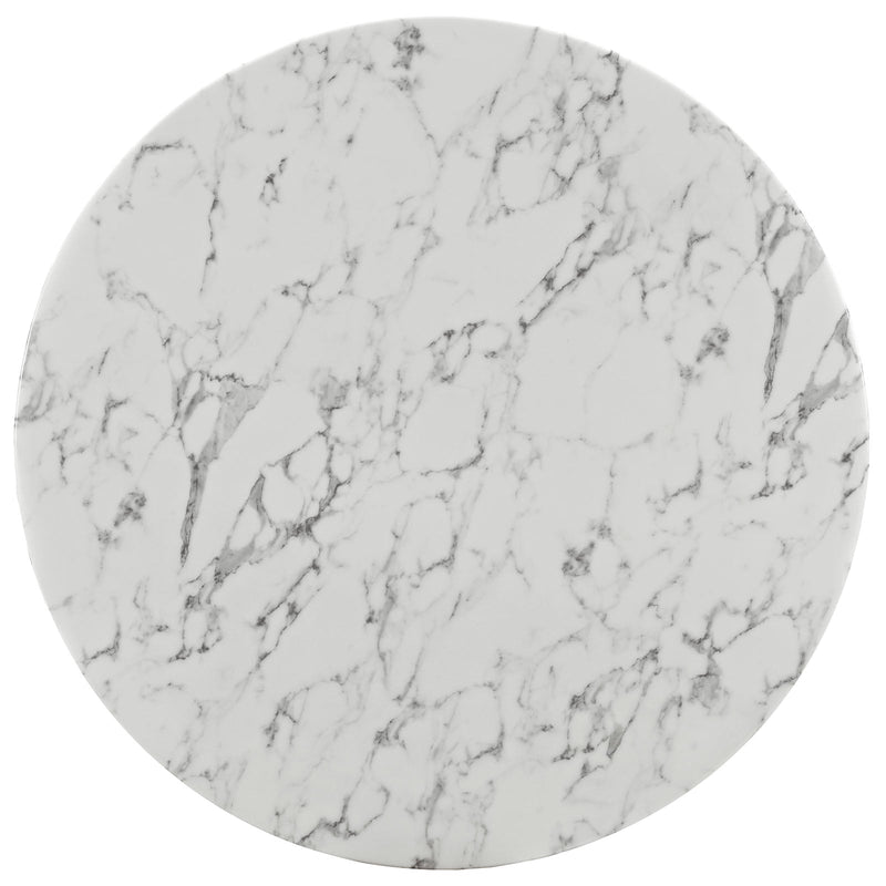 Angie 47" Round Artificial Marble Dining Table