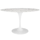 Angie 54" Oval Artificial Marble Dining Table