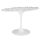 Angie 54" Oval Artificial Marble Dining Table