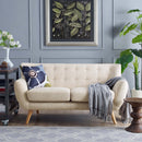 Emilia Upholstered Fabric Loveseat