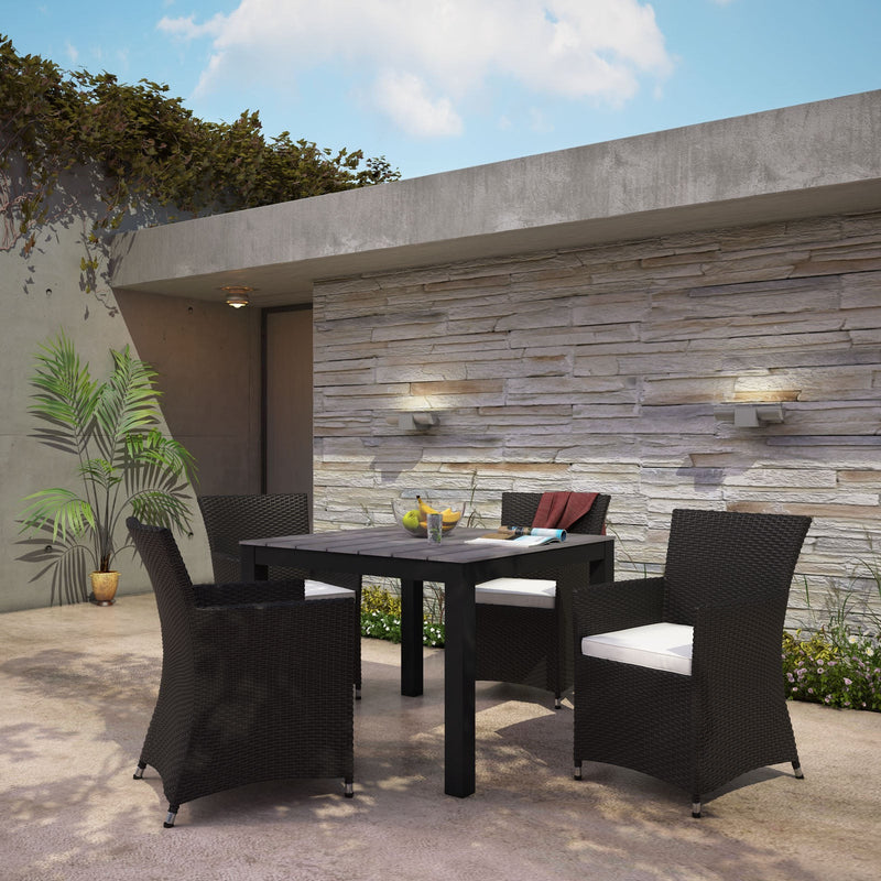 Tru 5 Piece Outdoor Patio Wicker Dining Set