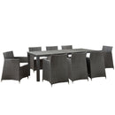 Tru 9 Piece Outdoor Patio Wicker Dining Set