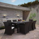 Tru 9 Piece Outdoor Patio Wicker Dining Set