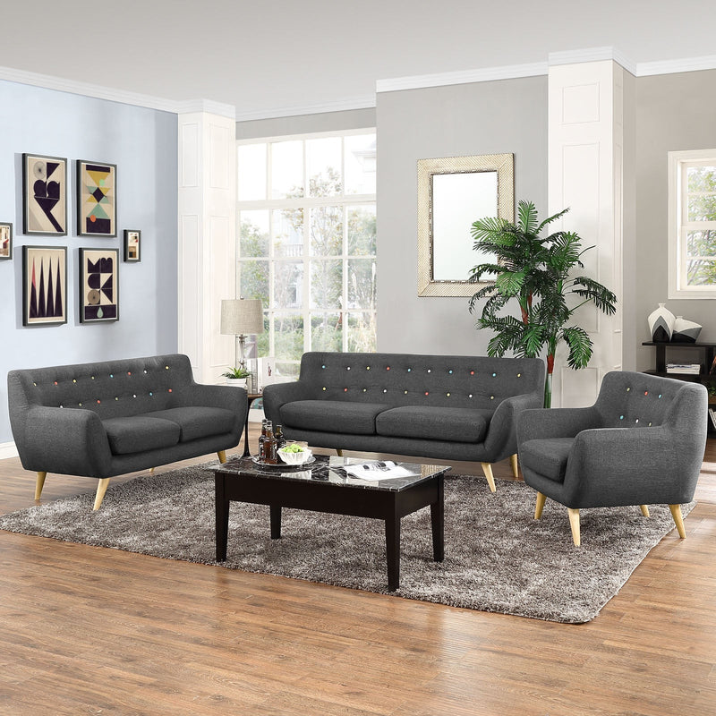 Emilia 3 Piece Living Room Set