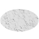 Marie 48" Oval-Shaped Artificial Marble Coffee Table
