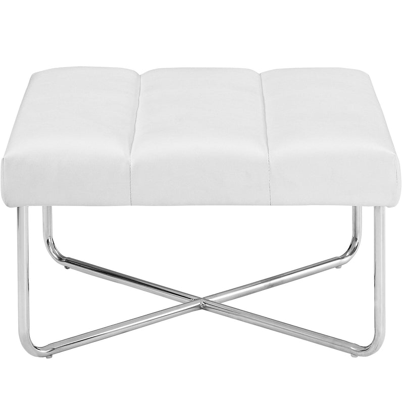 Beckham Upholstered Vinyl Ottoman