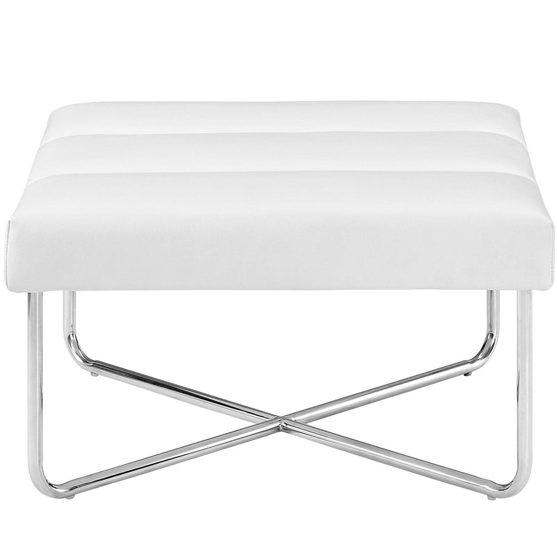 Beckham Upholstered Vinyl Ottoman