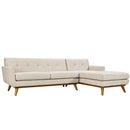 Brianna Right-Facing Upholstered Fabric Sectional Sofa