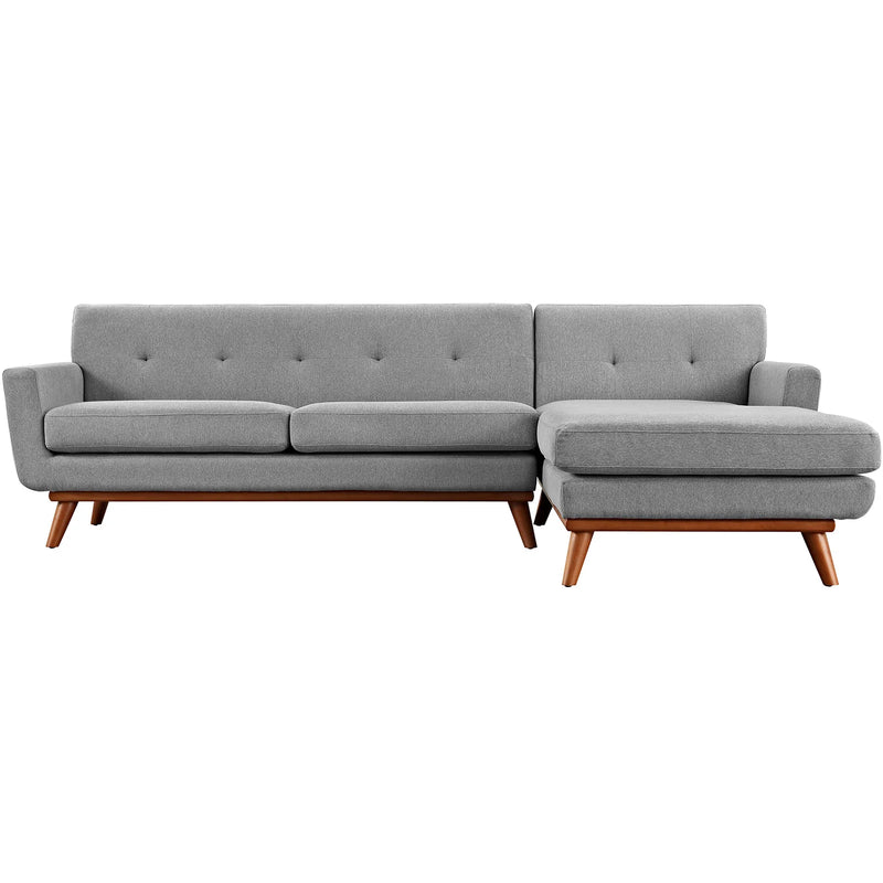 Brianna Right-Facing Upholstered Fabric Sectional Sofa