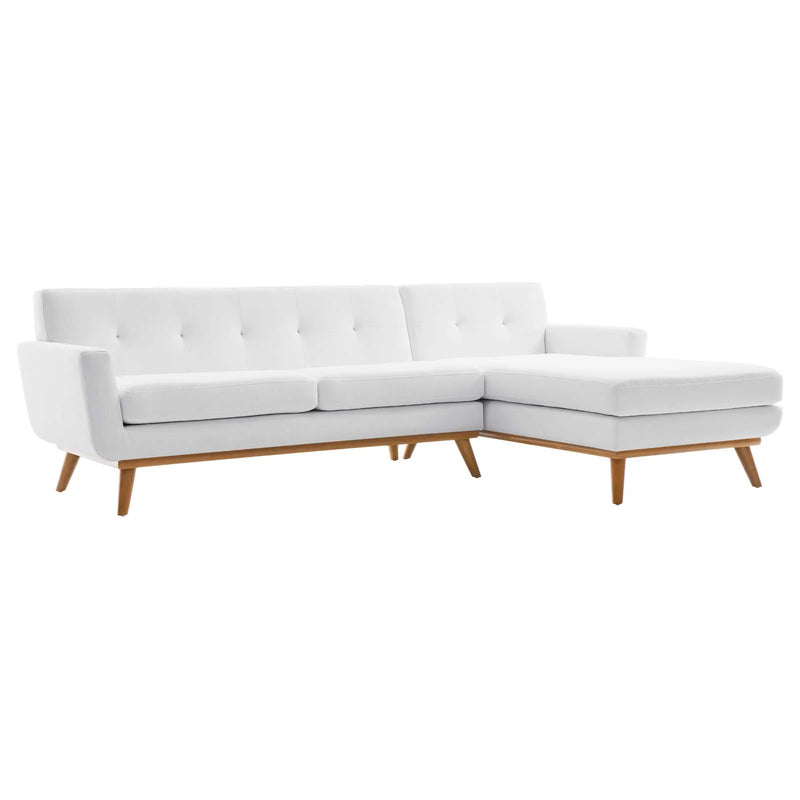Brianna Right-Facing Upholstered Fabric Sectional Sofa