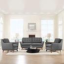 Valentina 3 Piece Upholstered Fabric Living Room Set