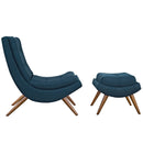 Raquel Upholstered Fabric Lounge Chair Set