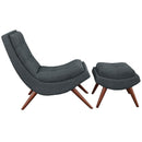 Raquel Upholstered Fabric Lounge Chair Set