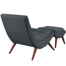 Raquel Upholstered Fabric Lounge Chair Set