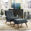 Raquel Upholstered Fabric Lounge Chair Set