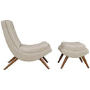Raquel Upholstered Fabric Lounge Chair Set