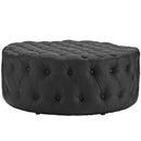 Anakin Upholstered Vinyl Ottoman