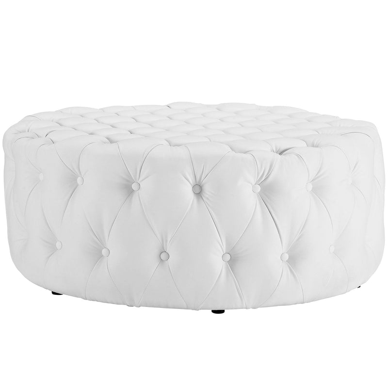 Anakin Upholstered Vinyl Ottoman