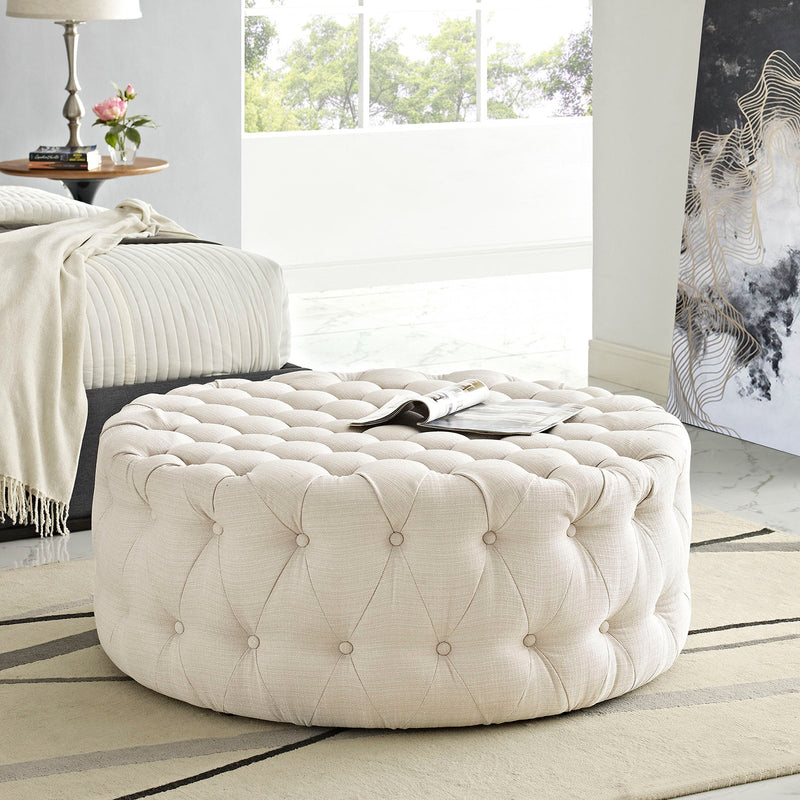 Anakin Upholstered Fabric Ottoman