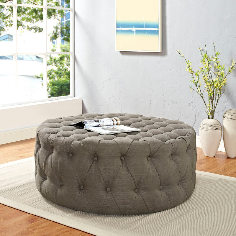 Anakin Upholstered Fabric Ottoman