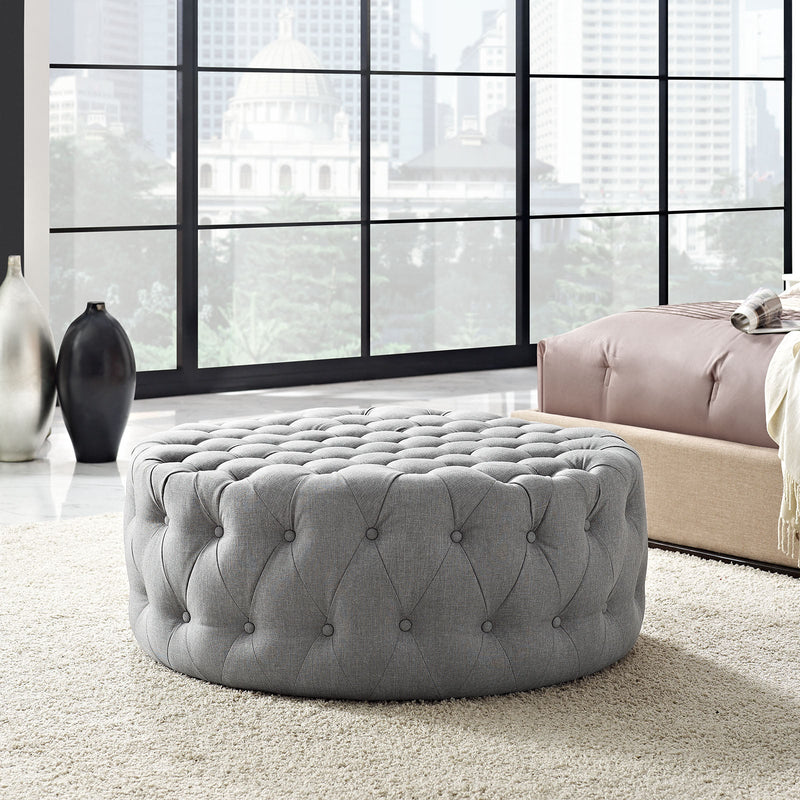 Anakin Upholstered Fabric Ottoman