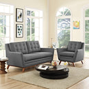 Valentina Living Room Set Upholstered Fabric Set of 2