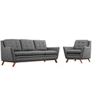Valentina Living Room Set Upholstered Fabric Set of 2