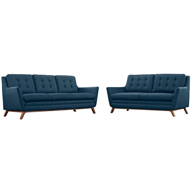 Valentina Living Room Set Upholstered Fabric Set of 2
