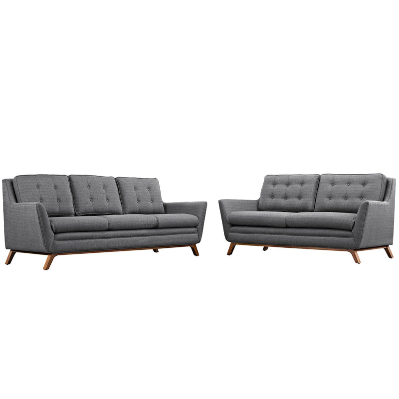 Valentina Living Room Set Upholstered Fabric Set of 2