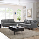 Valentina Living Room Set Upholstered Fabric Set of 2