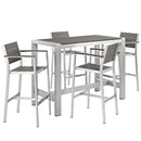 Avalynn 5 Piece Outdoor Patio Aluminum Dining Set