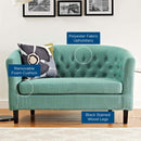 Jamal Upholstered Fabric Loveseat