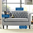 Jamal Upholstered Fabric Loveseat