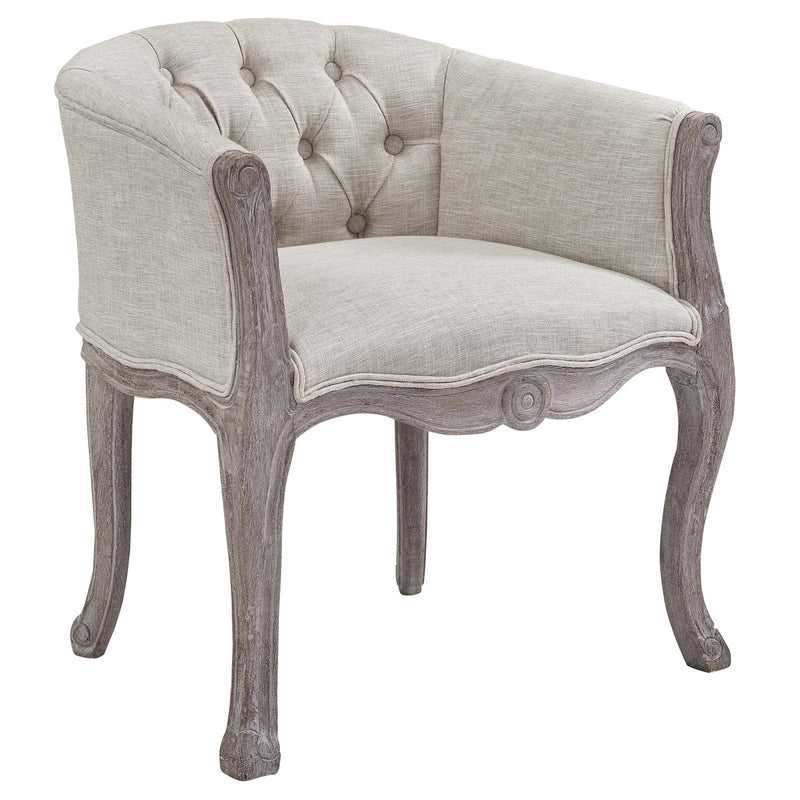 Yehuda Vintage French Upholstered Fabric Accent Chair
