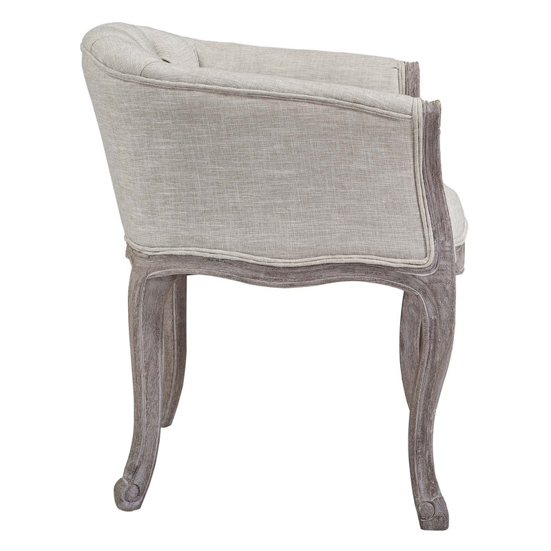 Yehuda Vintage French Upholstered Fabric Accent Chair