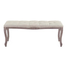 Alan Vintage French Upholstered Fabric Bench
