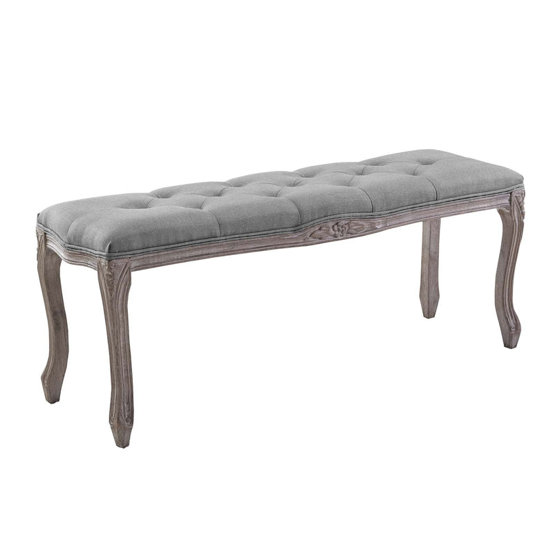 Alan Vintage French Upholstered Fabric Bench