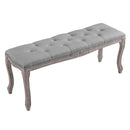 Alan Vintage French Upholstered Fabric Bench