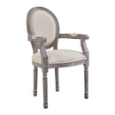 Maximus Vintage French Upholstered Fabric Dining Armchair