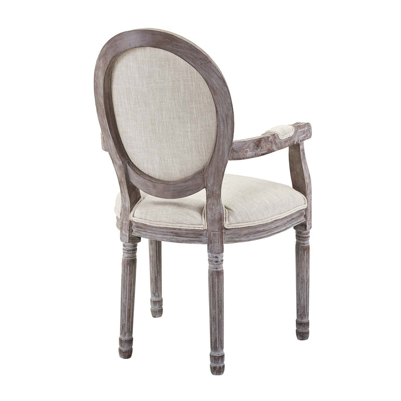 Maximus Vintage French Upholstered Fabric Dining Armchair
