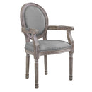Maximus Vintage French Upholstered Fabric Dining Armchair