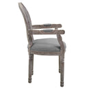 Maximus Vintage French Upholstered Fabric Dining Armchair