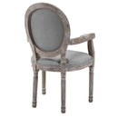 Maximus Vintage French Upholstered Fabric Dining Armchair