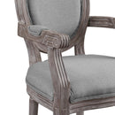 Maximus Vintage French Upholstered Fabric Dining Armchair